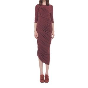 NWT Norma Kamali Long Sleeve Diana dress in copper color